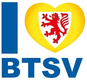 Wall-Art Wandtattoo "Eintracht Braunschweig I love BTSV", (1 St.), selbstklebend, entfernbar