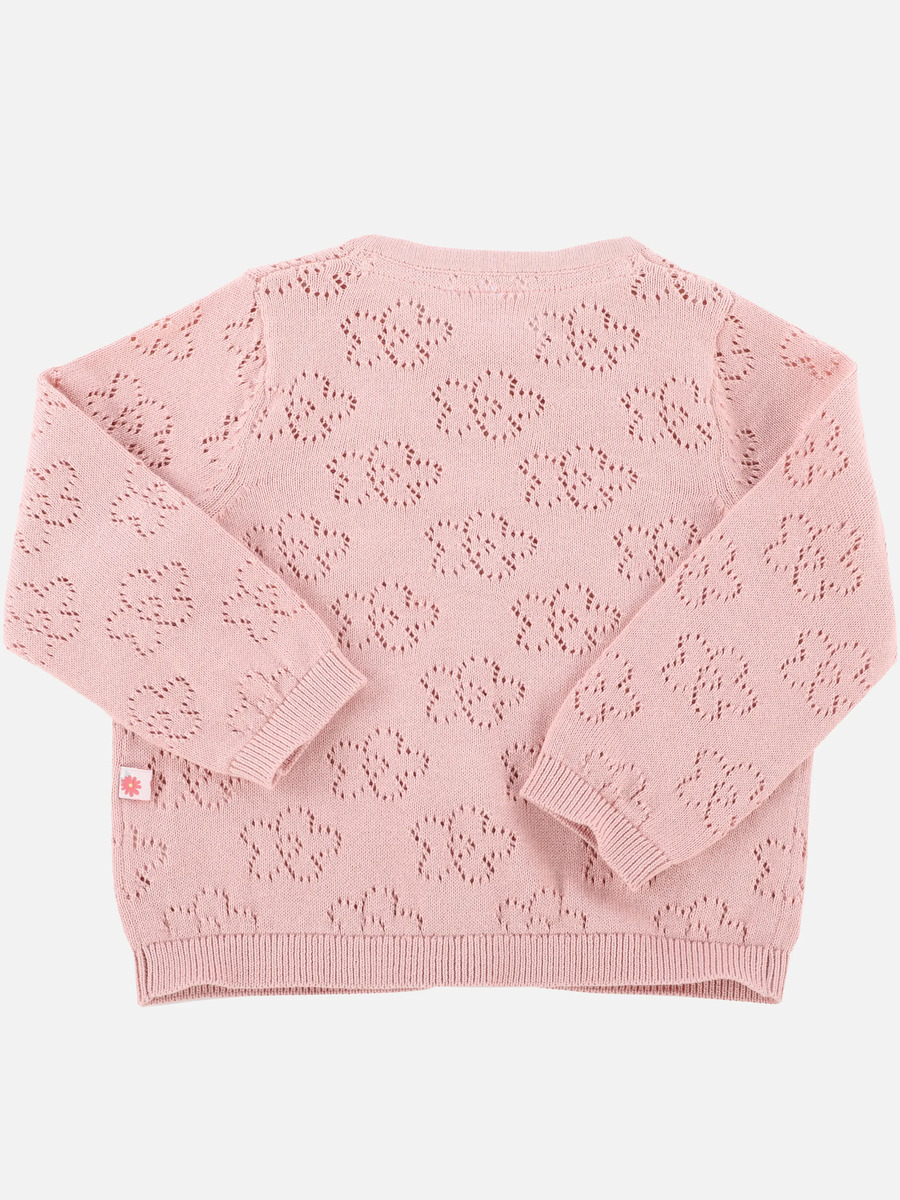 Bild 2 von Baby Mädchen Strickjacke mit Blumenmuster
                 
                                                        Rosa