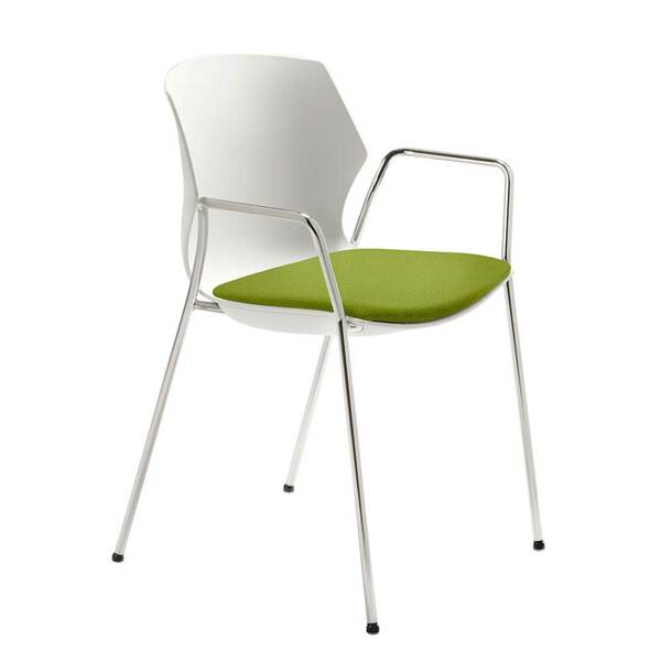 Bild 1 von Armlehnen Esstisch Stuhl in Weiß und Grün Made in Germany