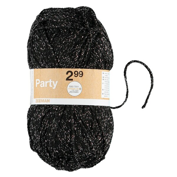 Bild 1 von Party - Strickgarn, Schwarz, 100 g