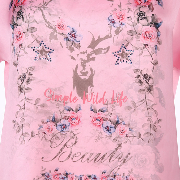 Bild 3 von Damen Trachtenshirt im Materialmix mit Frontprint
                 
                                                        Rosa