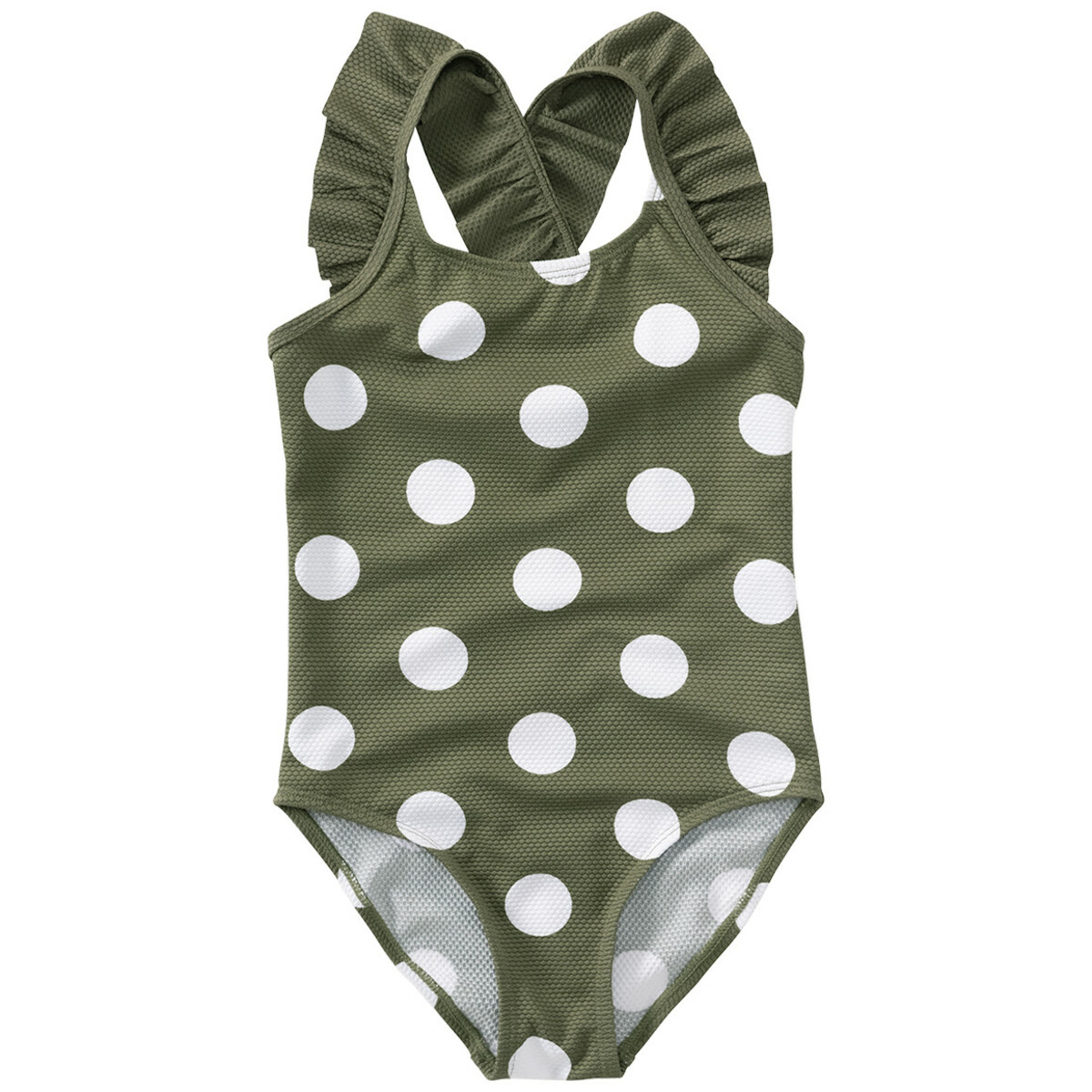 Bild 1 von Mädchen Badeanzug mit Punkte-Allover DUNKELGRÜN