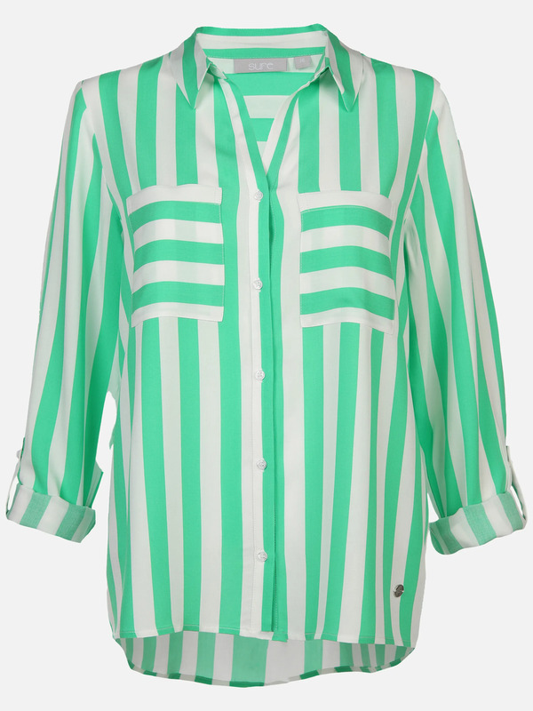 Bild 1 von Damen Bluse mit Streifen
                 
                                                        Grün