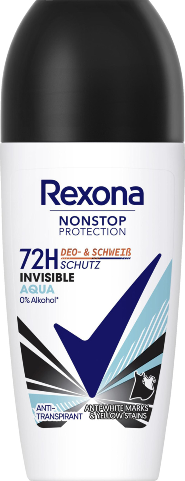 Bild 1 von Rexona Nonstop Protection Deo Roll-On Invisible Aqua