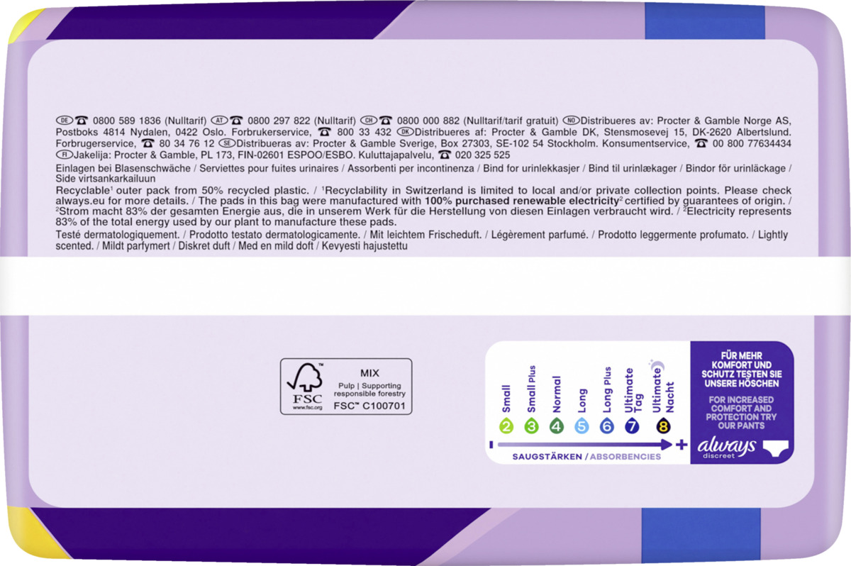 Bild 3 von Always Discreet Inkontinenz Long Plus Big Pack