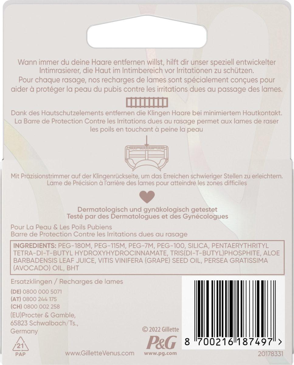 Bild 2 von Gillette Venus Rasierklingen für den Intimbereich