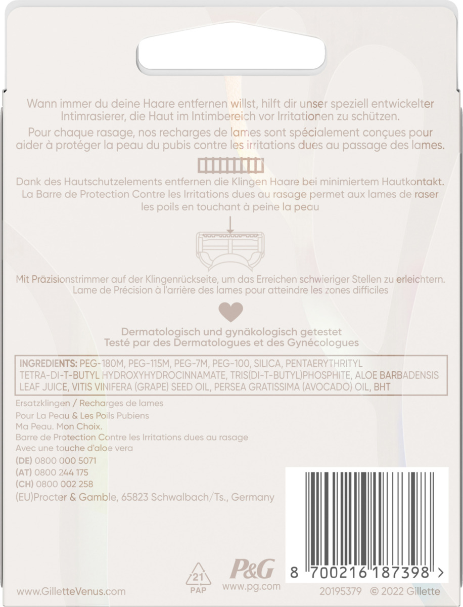 Bild 2 von Gillette Venus Klingen für den Intimbereich