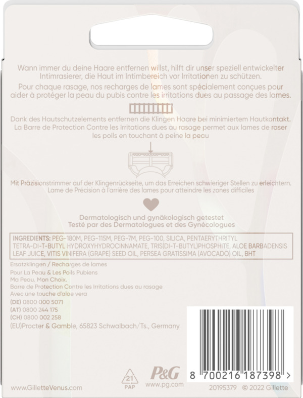 Bild 2 von Gillette Venus Klingen für den Intimbereich