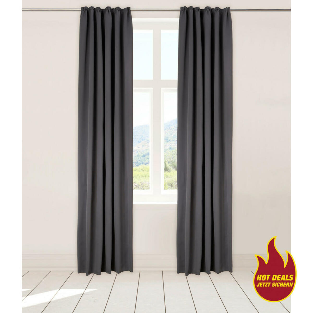 Bild 1 von Verdunklungsvorhang Juna anthrazit B/L: ca. 135x245 cm