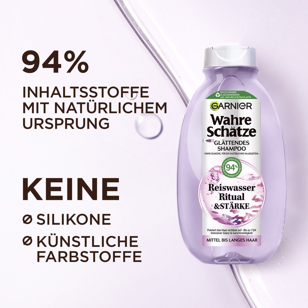 Bild 4 von Garnier Wahre Schätze Glättendes Shampoo Reiswasser Ritual & Stärke
