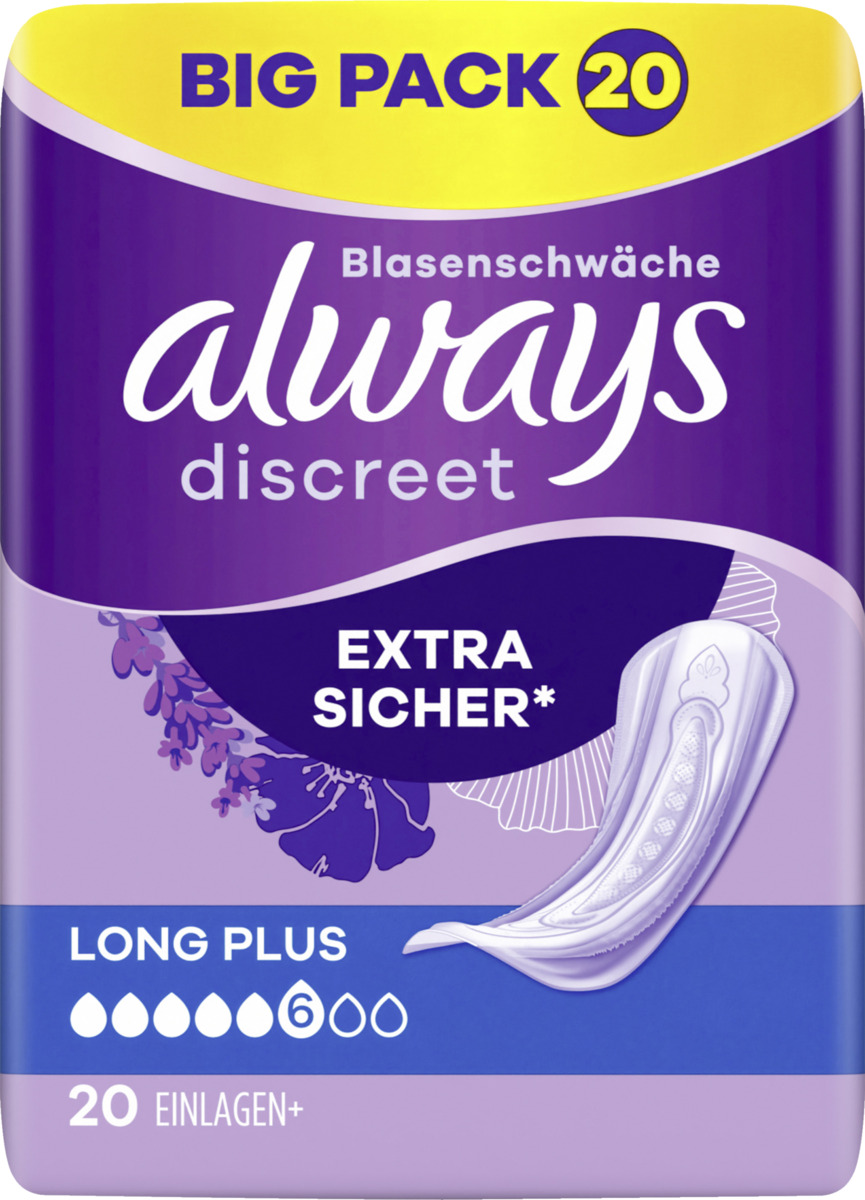 Bild 1 von Always Discreet Inkontinenz Long Plus Big Pack