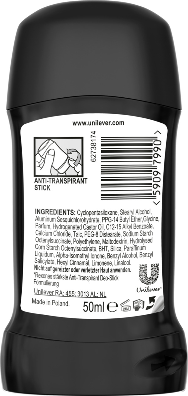 Bild 2 von Rexona Men Maximum Protection Anti-Transpirant Stick antibakteriell
