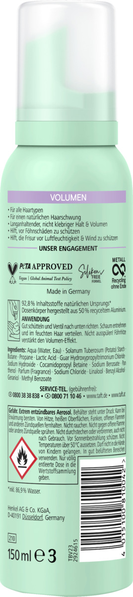 Bild 2 von Taft Schaumfestiger Volumen