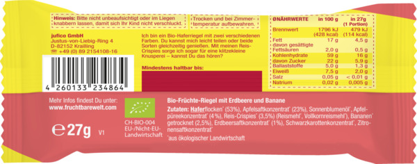 Bild 2 von FruchtBar Bio-Früchte-Duo Erdbeere, Banane