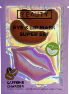 YEAUTY Eye & Lip Mask Super Set Caffeine Charger