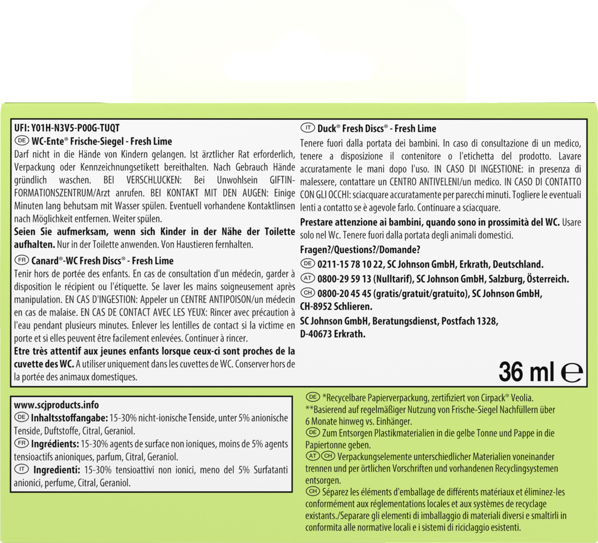 Bild 2 von WC-Ente Frische Siegel Starter Set Fresh Lime