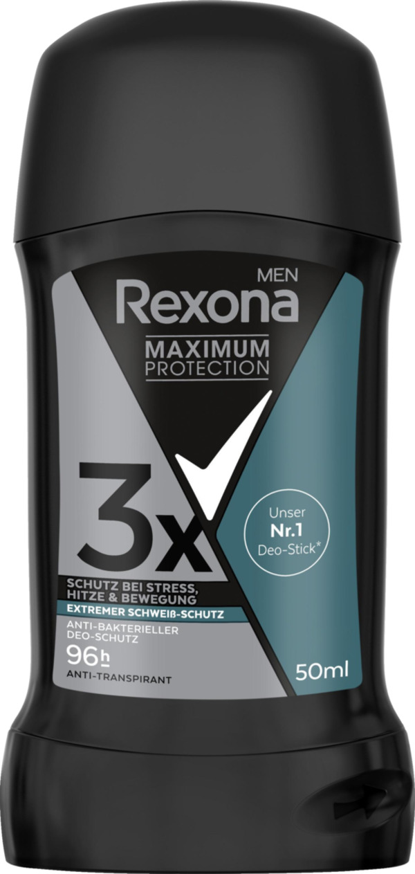 Bild 1 von Rexona Men Maximum Protection Anti-Transpirant Stick antibakteriell