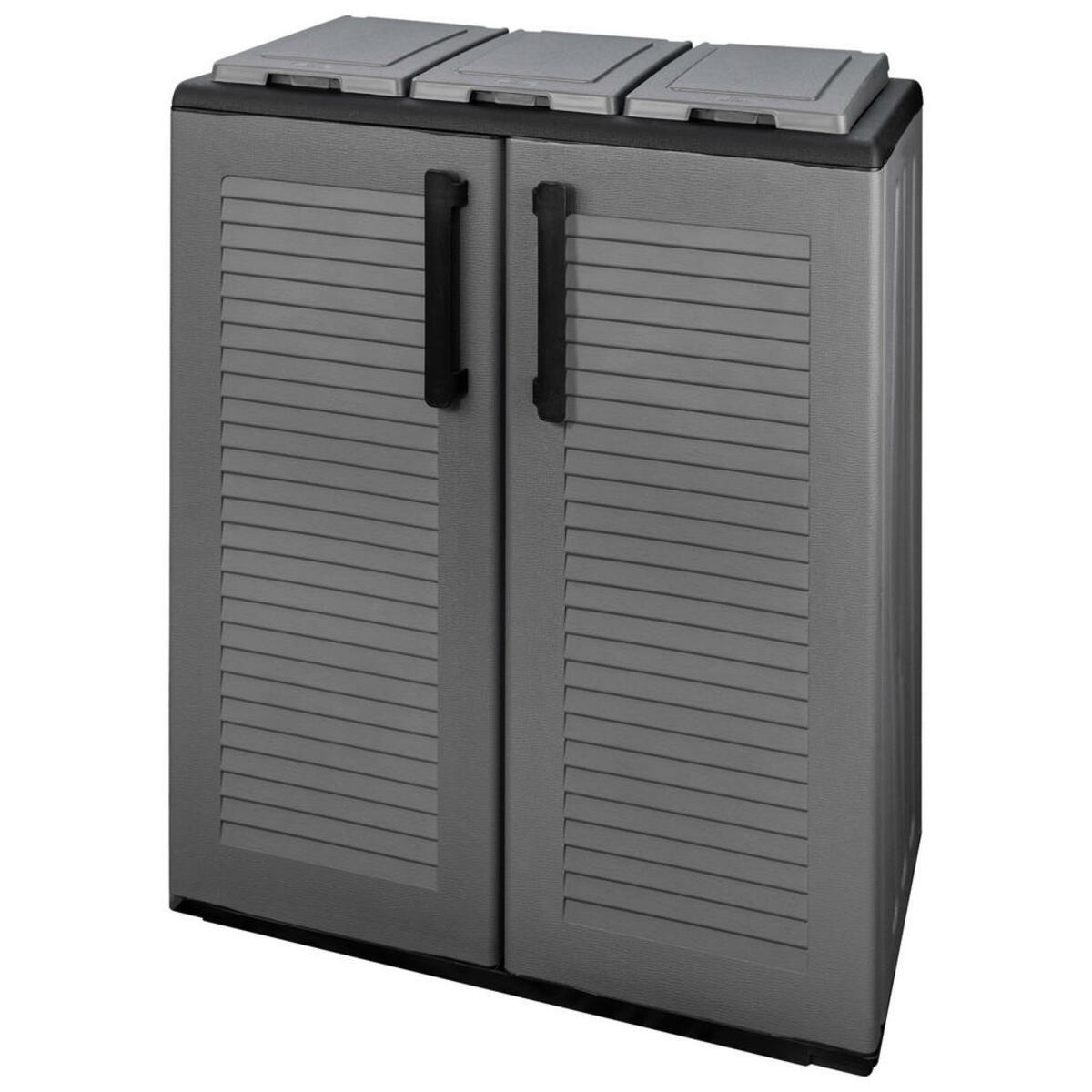 Bild 1 von Artplast Mülltrennungsschrank Easy grau Kunststoff B/H/T: ca. 68x84x34 cm