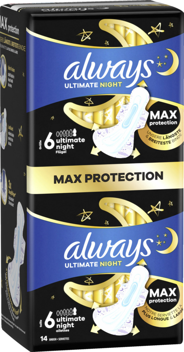 Bild 2 von Always Ultra Damenbinden Secure Night Extra Lang mit Flügeln BigPack