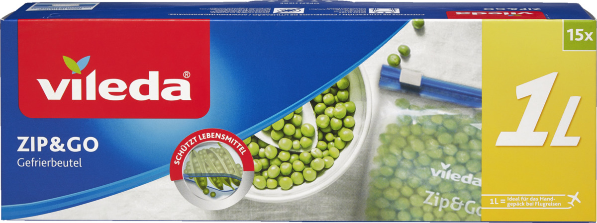 Bild 1 von Vileda Zip & Go Beutel 1 l