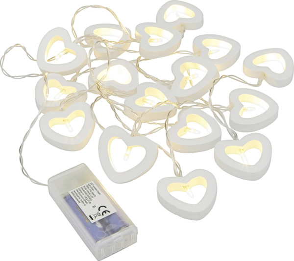 Bild 2 von RUBIN LICHT LED-Lichterkette Holz Herzen
