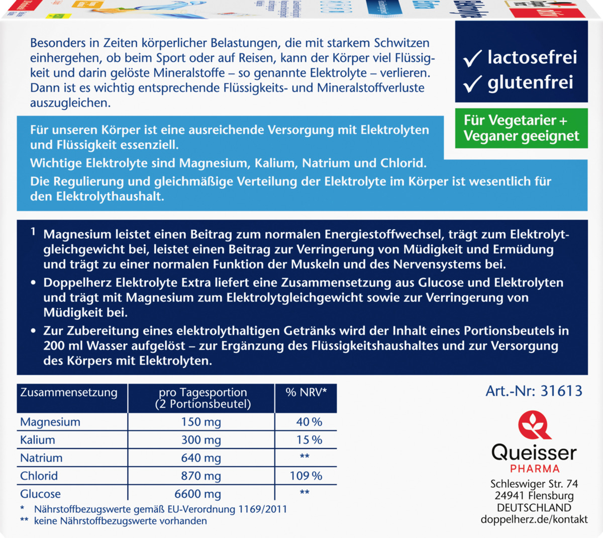 Bild 4 von Doppelherz Elektrolyte Extra Direct 20 Portionsbeutel