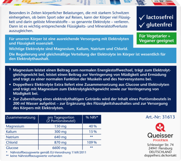 Bild 4 von Doppelherz Elektrolyte Extra Direct 20 Portionsbeutel