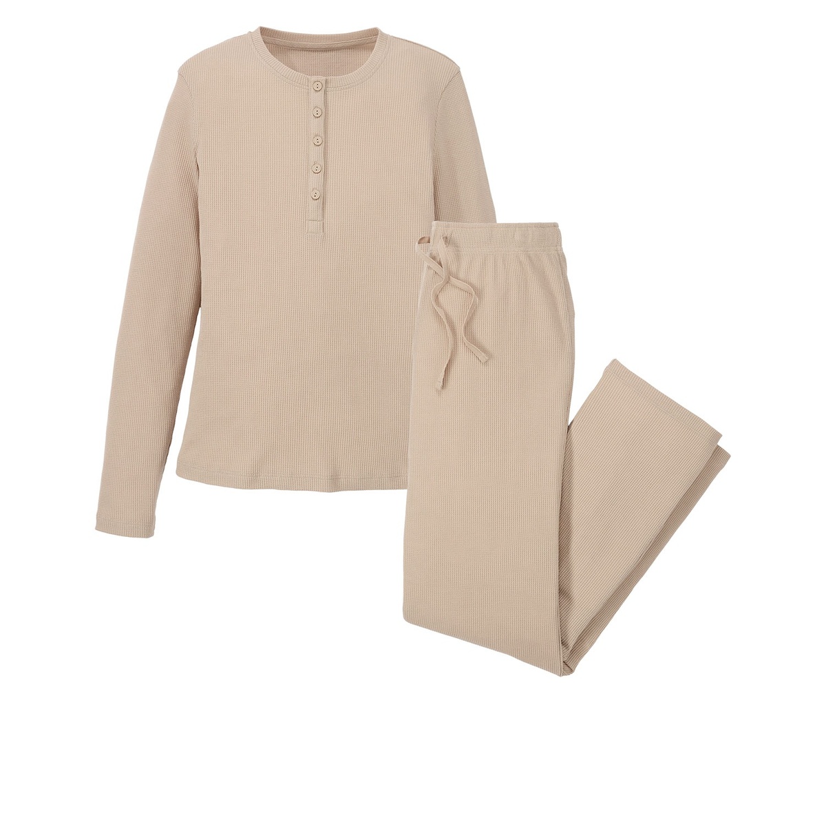 Bild 2 von UP2FASHION Damen Pyjama in Waffeloptik