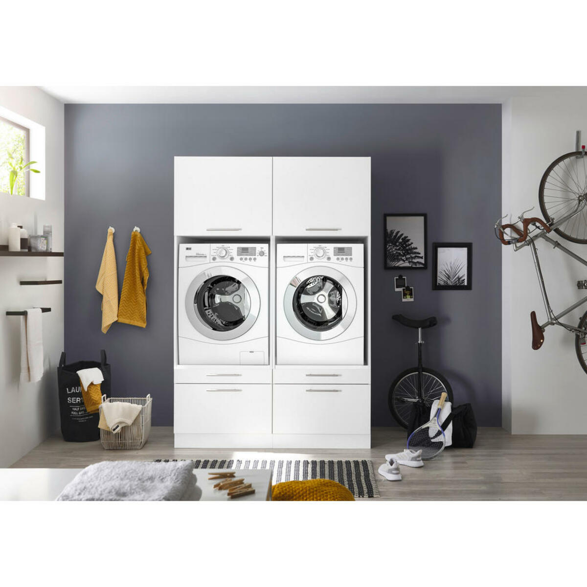 Bild 1 von Respekta Hauswirtschaftsraum-Set Clara weiß matt B/H/T: ca. 134,8x200x67,6 cm