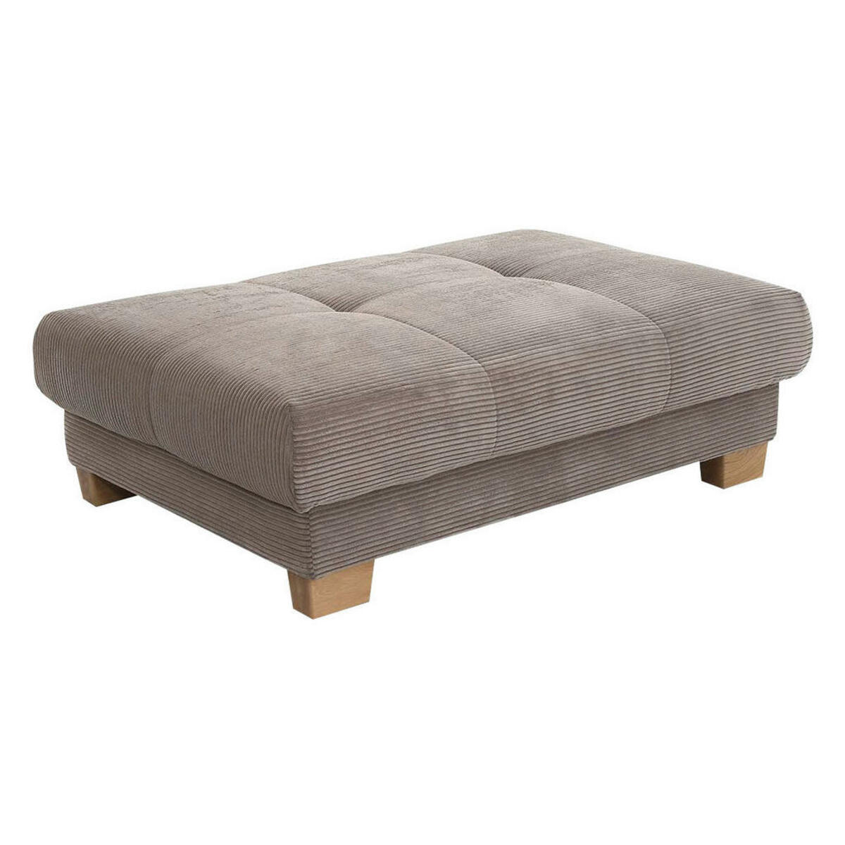 Bild 1 von Hocker beige Velourstoff B/H/T: ca. 144x46x99 cm