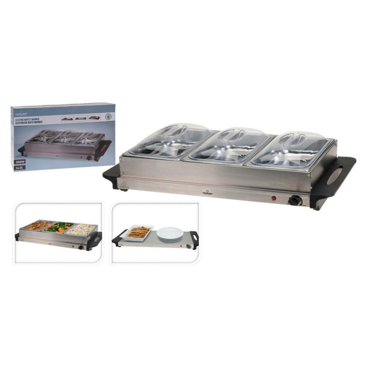 Bild 1 von Elektrischer Buffet Wärmer EL7000010 silber Edelstahl B/H/T: ca. 64x36x15 cm
