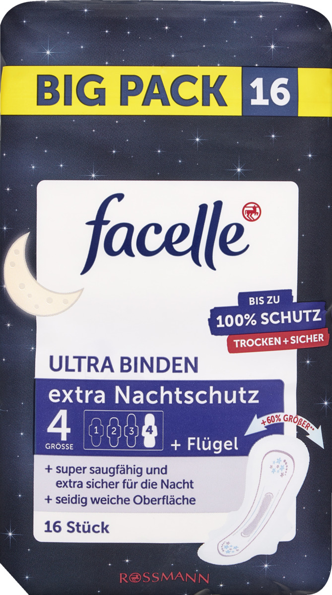 Bild 1 von facelle Ultra Binden extra Nachtschutz