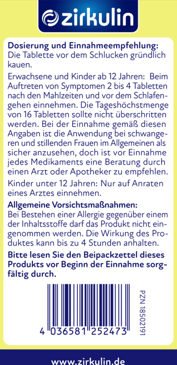 Bild 4 von Zirkulin Magen-Kautabletten