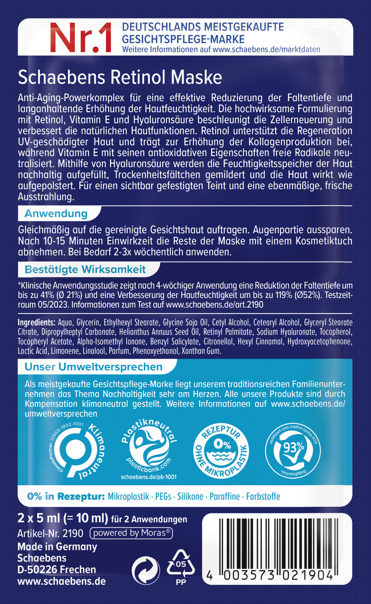 Bild 1 von Schaebens Retinol Creme Maske