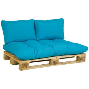 Beo Loungekissen-Set blau Polyester-Mischgewebe B/H/T: ca. 120x80x16 cm 3er Set