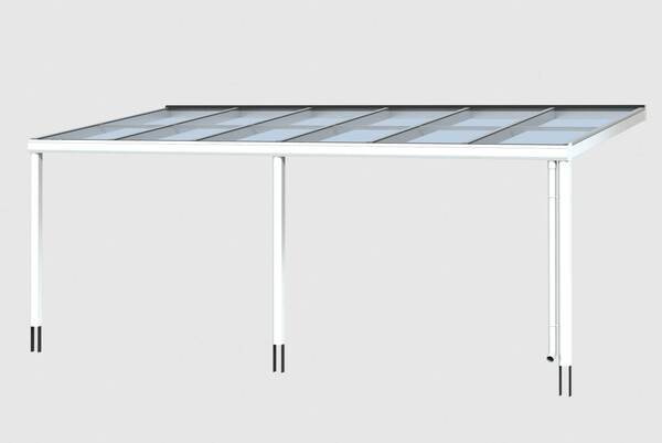 Bild 1 von SKAN HOLZ Terrassenüberdachung Monza Größe 648 x 357 cm, Pulverbeschichtet in weiß RAL 9016