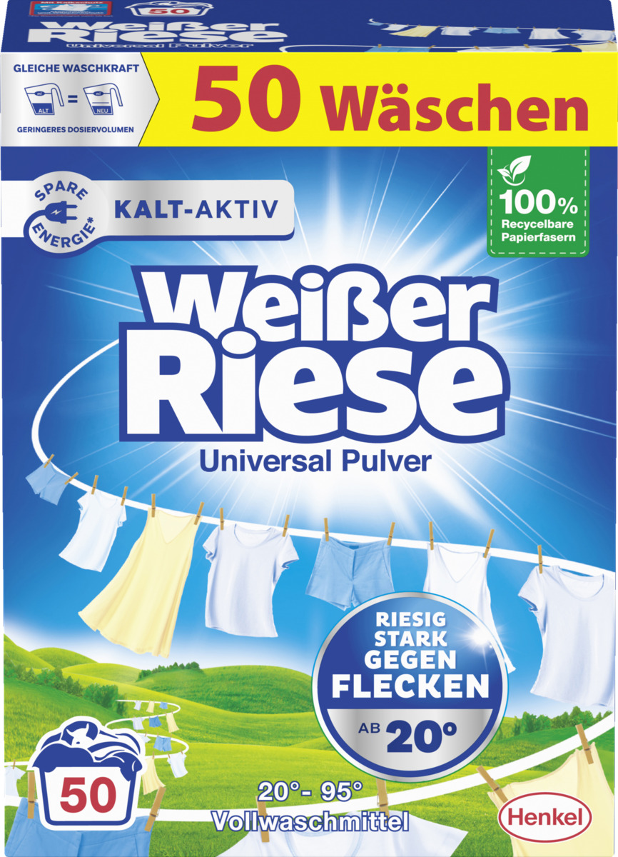 Bild 1 von Weißer Riese Universal Vollwaschmittel Pulver 50WL