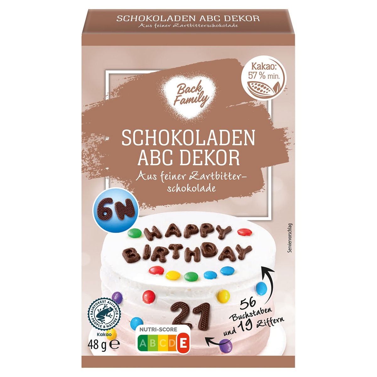 Bild 1 von BACK FAMILY Schokoladen-ABC-Dekor 48 g