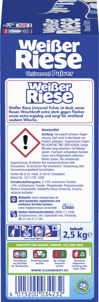 Bild 3 von Weißer Riese Universal Vollwaschmittel Pulver 50WL