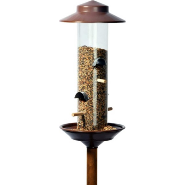 Bild 1 von Futterspender im Kupfer-Kunststoff-Design mit Holzständer