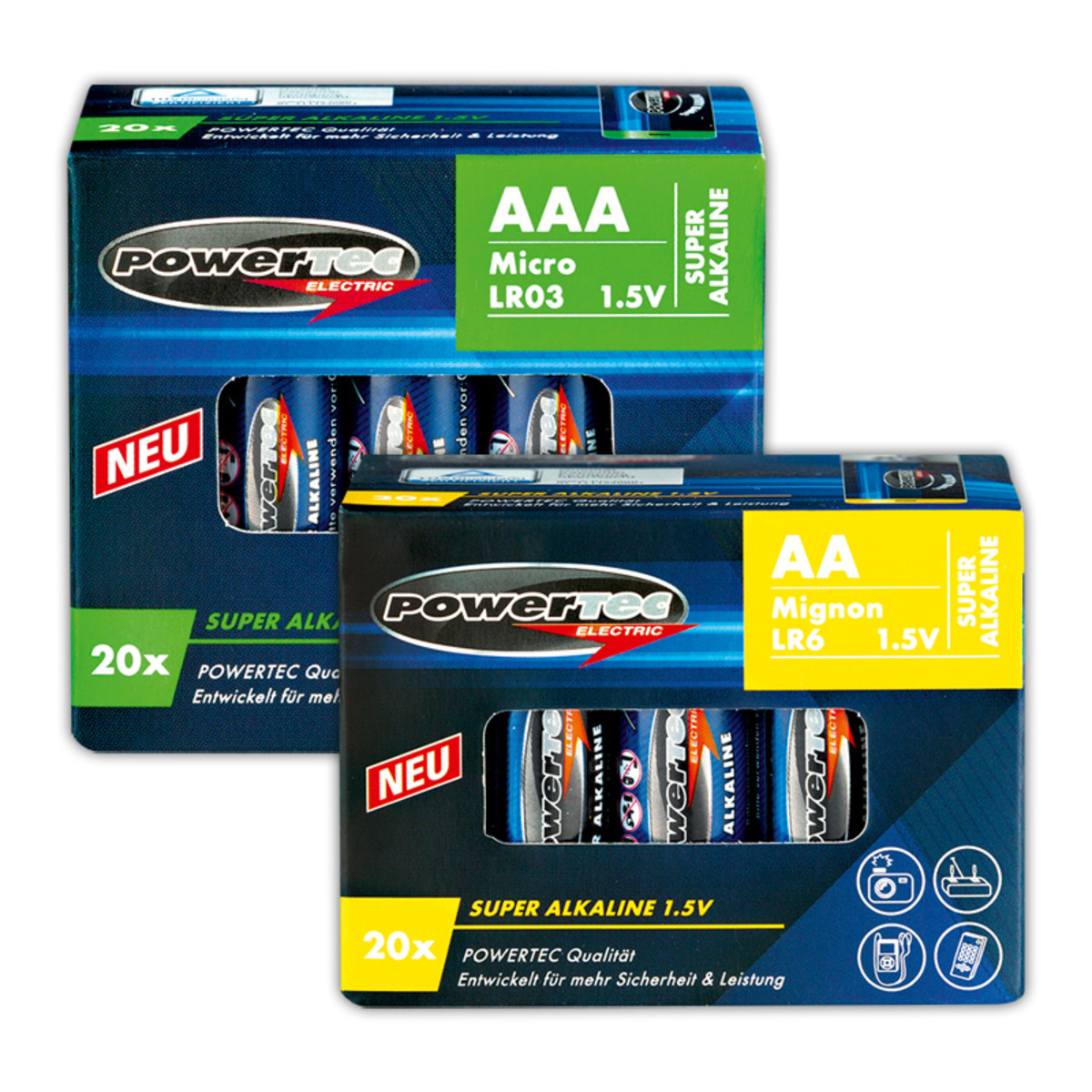 Bild 1 von Powertec Electric Super Alkaline Batterien