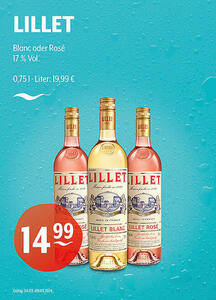 LILLET Blanc oder Rosé
17 % Vol.
