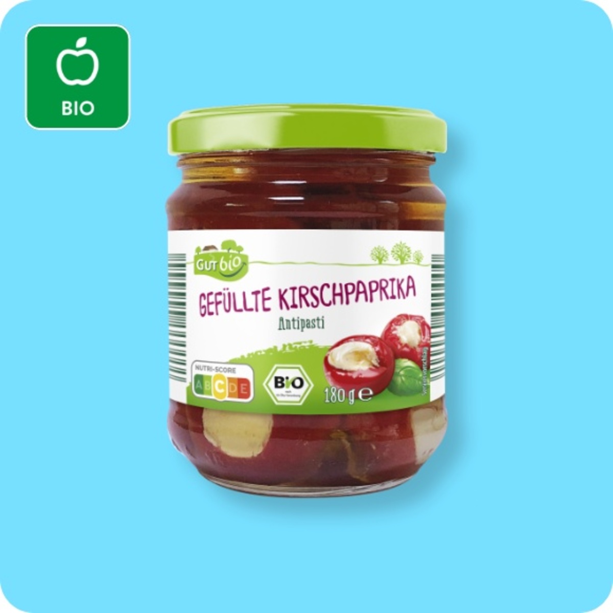 Bild 1 von GUT BIO Bio-Antipasti, Gefüllte Kirschpaprika
