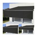 Bild 1 von Elektrische Vollkassetten-Markise H124, 4x3m ausfahrbarer Volant ~ Polyester anthrazit, grau