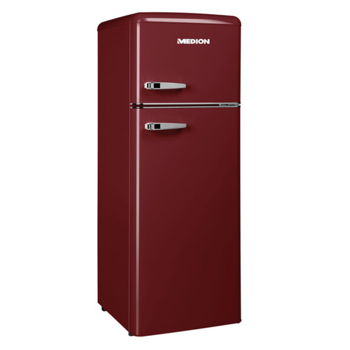 Bild 1 von Medion Retro Kühl-Gefrierkombination (Md37268), rot – Energieeffizienzklasse E