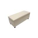 Bild 1 von Sitzbank Arezzo ~ LEDER, 114x38x45cm, creme