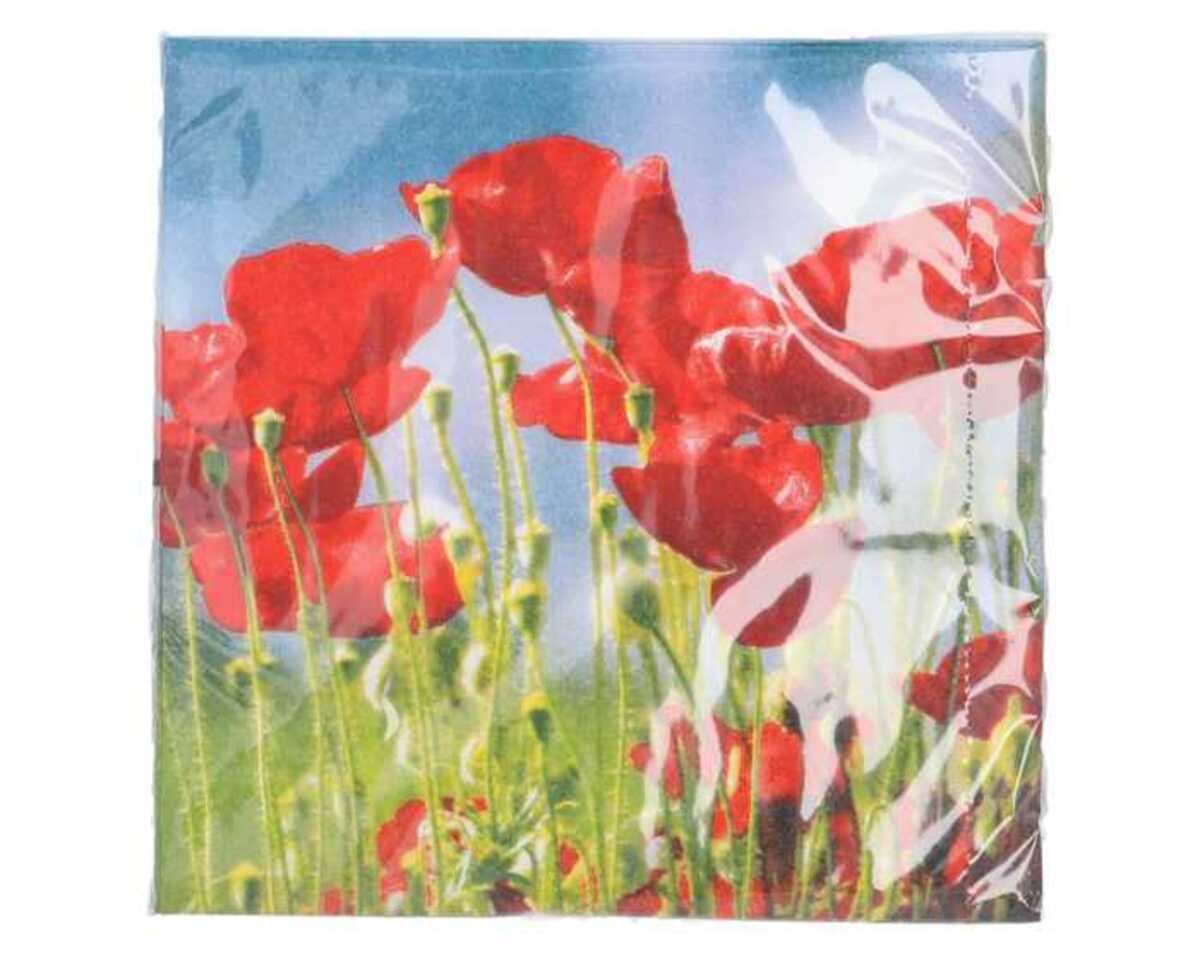 Bild 1 von Servietten 20er 33x33cm Mohnblumen