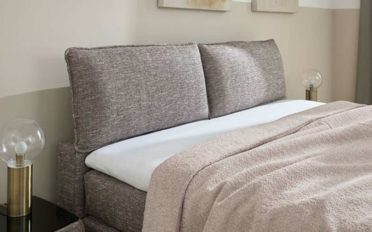 Bild 3 von Boxspringbett Cushido, grau, 180 x 200 cm