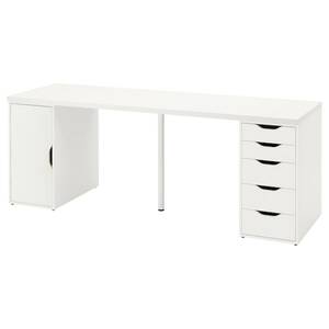 LAGKAPTEN / ALEX  Schreibtisch, weiß 200x60 cm