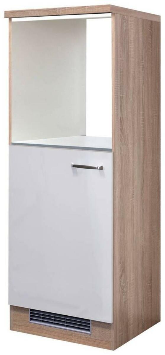 Bild 1 von GERÄTEUMBAUSCHRANK VALERO DBK 1657, Sonoma Eiche, Weiß Hochglanz